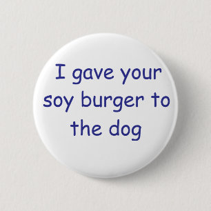 Badge Rond 5 Cm Hamburger de soja de BBQ