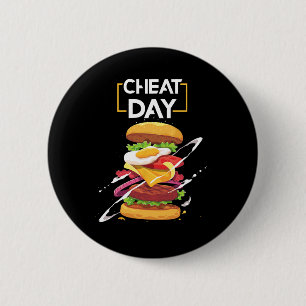 Badge Rond 5 Cm Hamburger Lover Cadeau Fast Food Gym Entraînement 