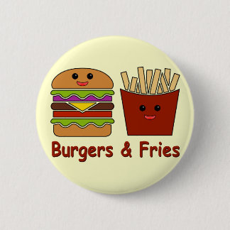 Badge Rond 5 Cm Hamburgers et fritures