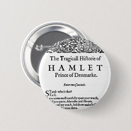 Badge Rond 5 Cm Hamlet (Devant & derrière)