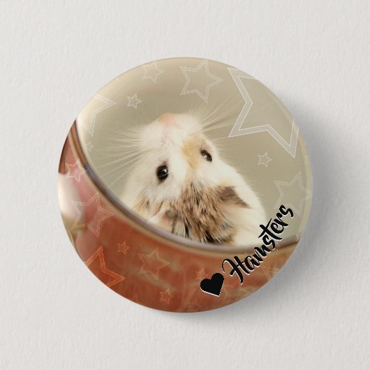 Badge Rond 5 Cm Hammyville - Cute Hamster (Devant)