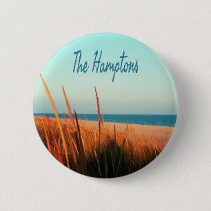 Badge Rond 5 Cm Hamptons Beach Long Island New York