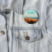 Badge Rond 5 Cm Hamptons Beach Long Island New York (En situation)