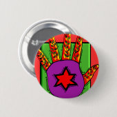 Badge Rond 5 Cm Hamsa (Devant & derrière)