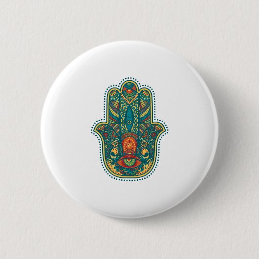 Badge Rond 5 Cm Hamsa (Devant)