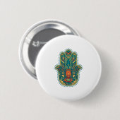 Badge Rond 5 Cm Hamsa (Devant & derrière)