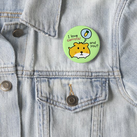 Badge Rond 5 Cm hamster mignon timmy (En situation)