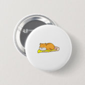 Badge Rond 5 Cm Hamster & Pizza au fromage (Devant & derrière)