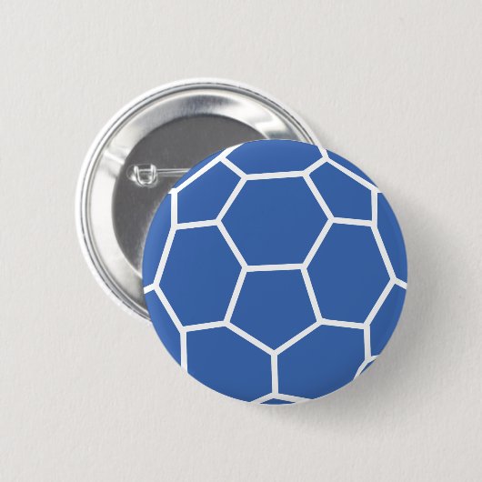 Badge Rond 5 Cm handball bleu (Devant & derrière)