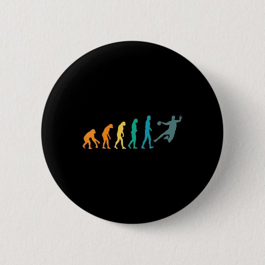 Badge Rond 5 Cm Handball Funny Sport Evolution (Devant)