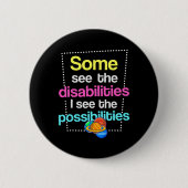 Badge Rond 5 Cm Handicap 1 Sensibilisation (Devant)