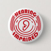 Badge Rond 5 Cm Handicap auditif Classique (Devant)