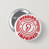 Badge Rond 5 Cm Handicap auditif Classique (Devant & derrière)