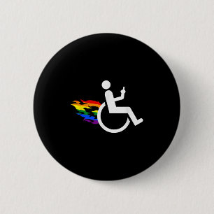 Badge Rond 5 Cm Handicap drôle Lesbienne amputée handicapée Lgbt G
