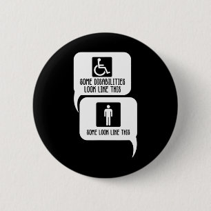 Badge Rond 5 Cm Handicap Sensibilisation sur l'autisme bi-polaire