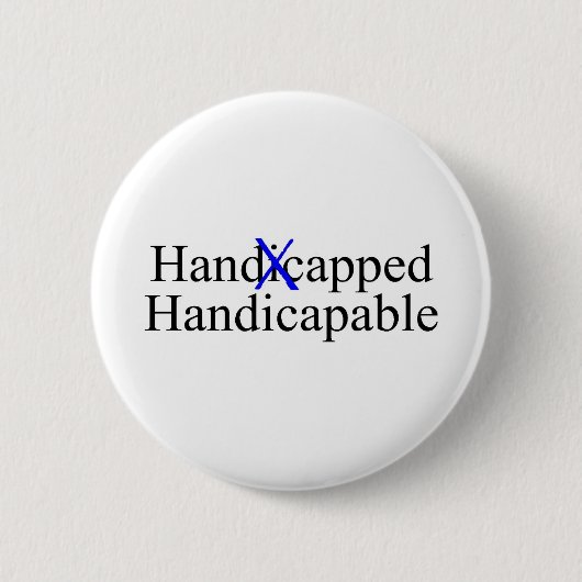 Badge Rond 5 Cm Handicapable handicapé (Devant)