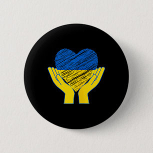 Badge Rond 5 Cm Hands Off Ukraine Dans la manifestation ukrainienn