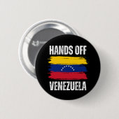 Badge Rond 5 Cm Hands Off Venezuela (Devant & derrière)