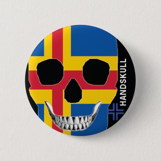 Badge Rond 5 Cm HANDSKULL Åland - Bouton (Devant)