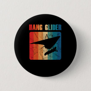 Badge Rond 5 Cm Hang Glider Hang Gliding Extreme Sports Cadeau