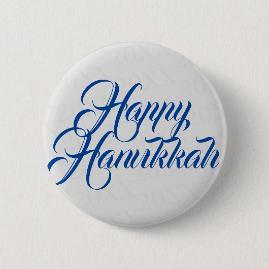 Badge Rond 5 Cm Hanoukka heureux (Devant)