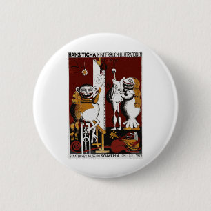Badge Rond 5 Cm Hans Ticha Museum Allemagne Poster