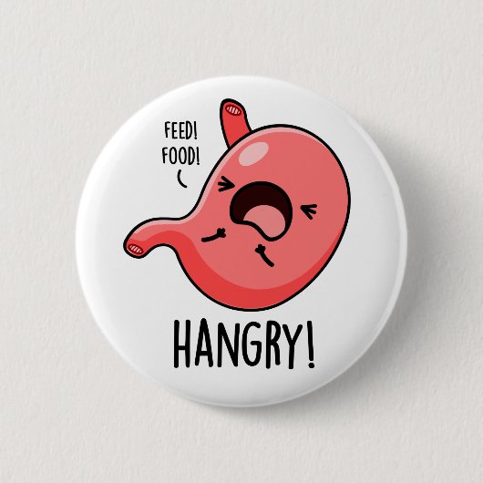 Badge Rond 5 Cm Hanseuse Faim Faim Stomach Pun (Devant)