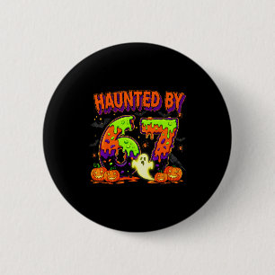 Badge Rond 5 Cm Hanté par 67 drôle Six Sept Drip Fantôme Spooky Ha