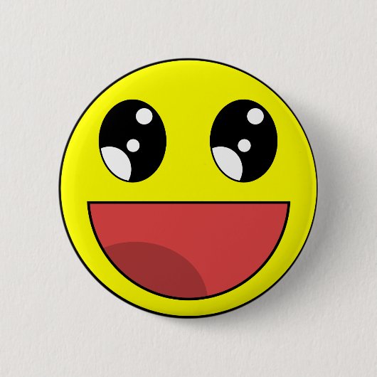 Badge Rond 5 Cm Happy (Devant)