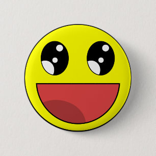 Badge Rond 5 Cm Happy