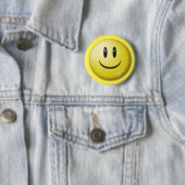 Badge Rond 5 Cm happy-4760 SMILIES EMOTICONS joyeux jaune super sm (En situation)