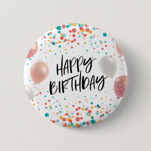 Badge Rond 5 Cm Happy Birthday celebration 