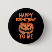 Badge Rond 5 Cm Happy Boo-rthday Birthday To Me Spooky Halloween (Devant)