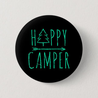 Badge Rond 5 Cm Happy Camper Camping