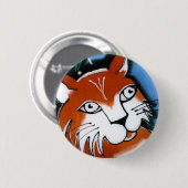 Badge Rond 5 Cm Happy Cat (Devant & derrière)