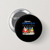 Badge Rond 5 Cm Happy Chrismukkah Jewish Christmas Hanukkah (Devant & derrière)