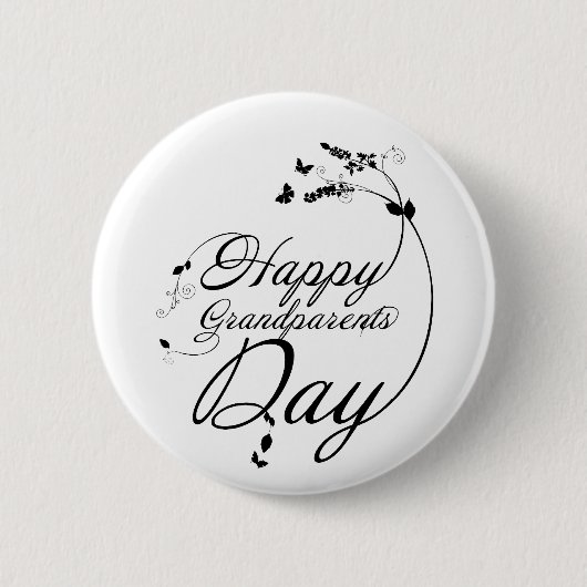 Badge Rond 5 Cm Happy grandparents day (Devant)