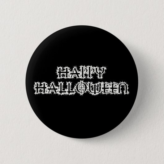 Badge Rond 5 Cm Happy Halloween (Devant)