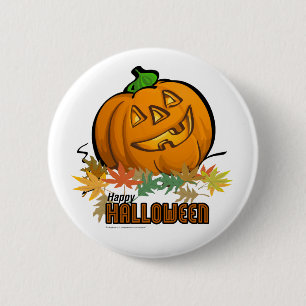 Badge Rond 5 Cm Happy Halloween