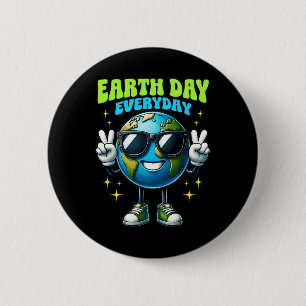 Badge Rond 5 Cm Happy Jour des terres 2025 Sauvez la planète Jour