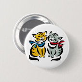 Badge Rond 5 Cm Happy Kittens (Devant & derrière)