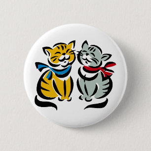 Badge Rond 5 Cm Happy Kittens