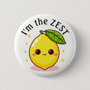 Badge Rond 5 Cm Happy Lemon Je suis le Zest Personnalisé