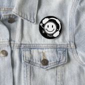 Badge Rond 5 Cm Happy_Music (En situation)