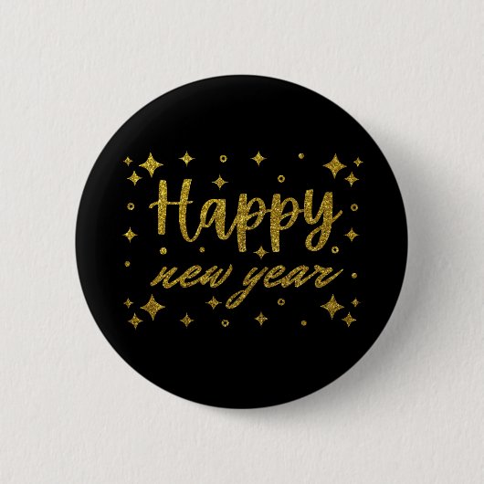 Badge Rond 5 Cm Happy New Year (Devant)