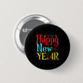 Badge Rond 5 Cm Happy New Year 2026 And Merry Christmas New Year E (Devant & derrière)