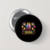 Badge Rond 5 Cm Happy New Year 2026 New Years Eve Party Countdown  (Devant & derrière)
