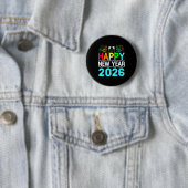 Badge Rond 5 Cm Happy New Year 2026 Nye Party - Funny New Years Ev (En situation)