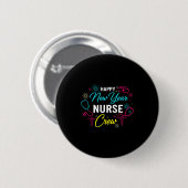Badge Rond 5 Cm Happy New Year Nurse Shirt, Fireworks Stethoscope  (Devant & derrière)