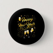 Badge Rond 5 Cm Happy New Year Party 2026 Ballon Family Matching  (Devant)